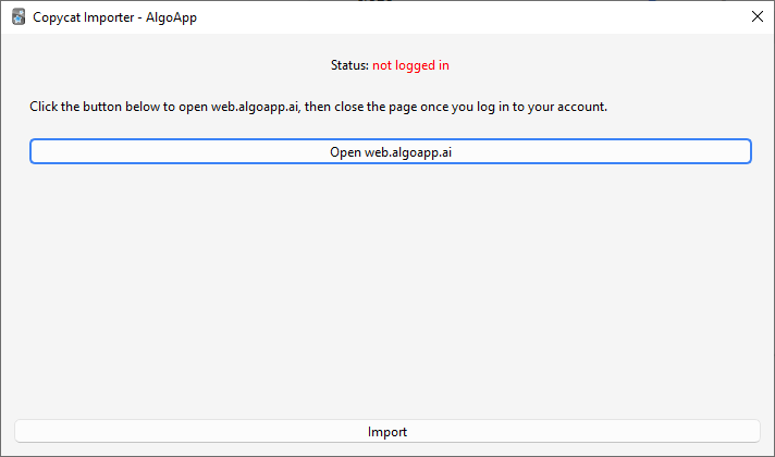 AlgoApp Importer